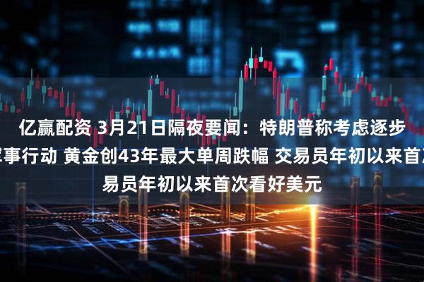 亿赢配资 3月21日隔夜要闻：特朗普称考虑逐步收缩对伊军事行动 黄金创43年最大单周跌幅 交易员年初以来首次看好美元